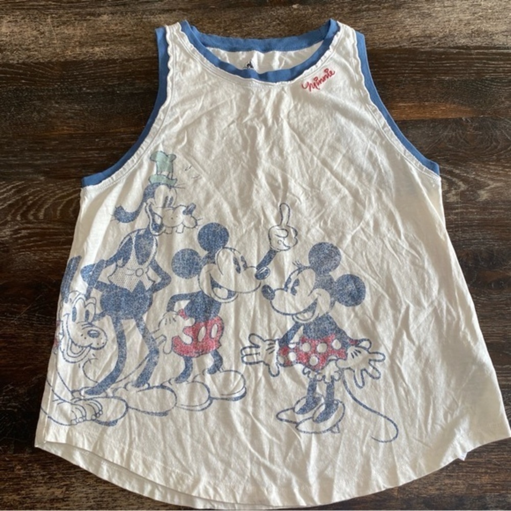 Disney Vintage Print Tank Top Women’s Medium Mickey Minnie Mouse